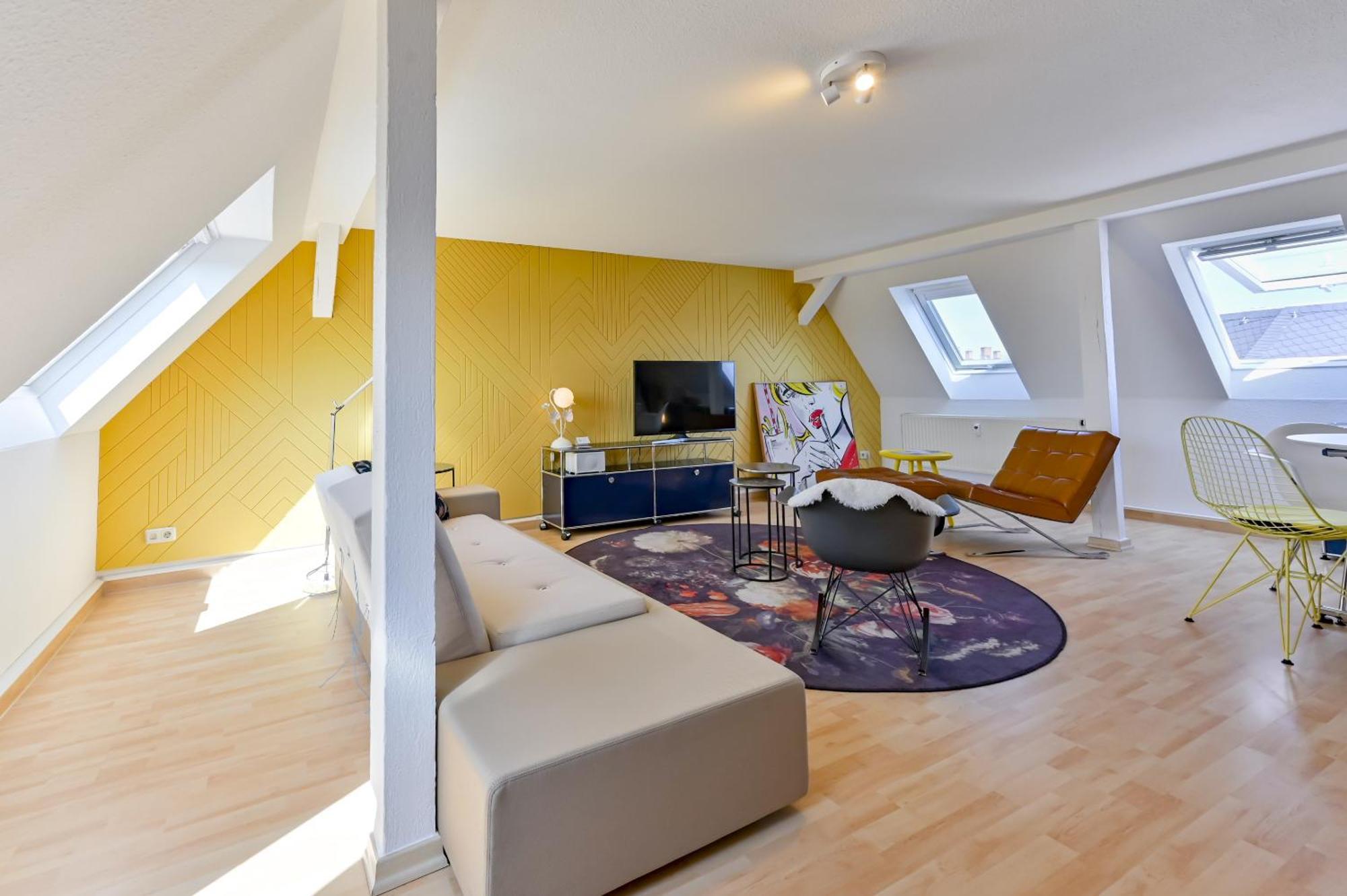 Premium Quartier Clara , Karl Und Fritz Auf Dem Kassberg Mit Eigenem Stellplatz Apartment Chemnitz Phòng bức ảnh